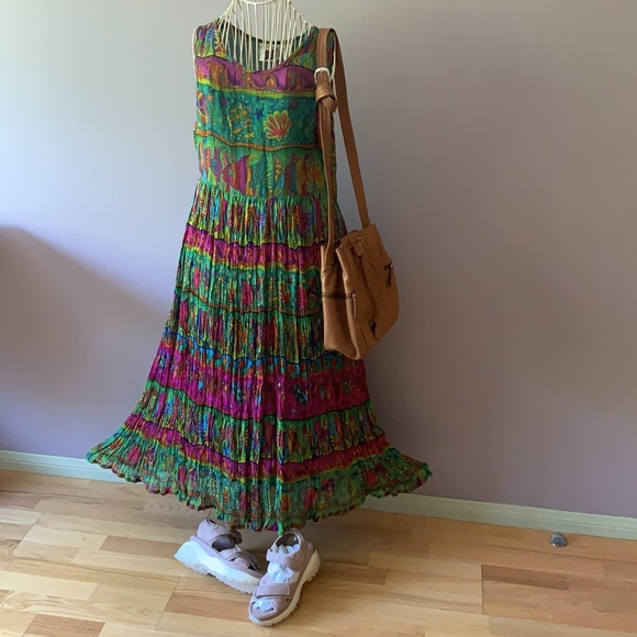 VTG 🐠 🐚 Colorful Fish dress Vibrant STUNNING - Picture 2 of 16